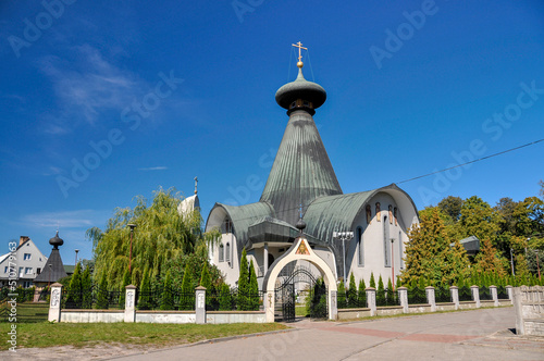 Orthodox Holy Trinity's Church in Hajnowka, town in Podlaskie Voivodeship, Poland. It is one of the biggest shrines in Poland. photo
