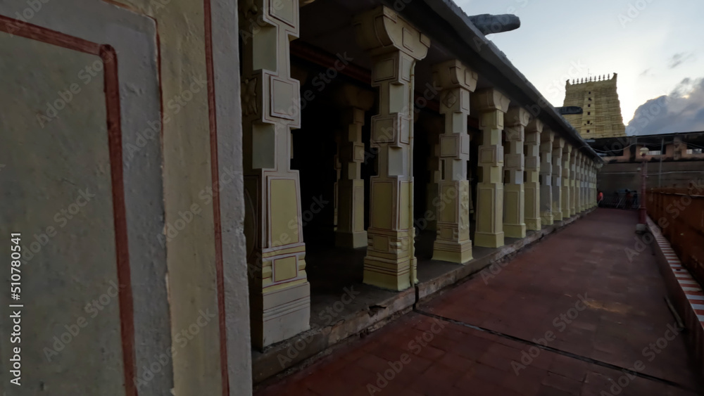 Corridors of Ramanathaswamy Temple, Rameshwaram, Tamil Nadu, India Corridors of Ramanathaswamy Temple, Rameshwaram, Tamil Nadu, India
