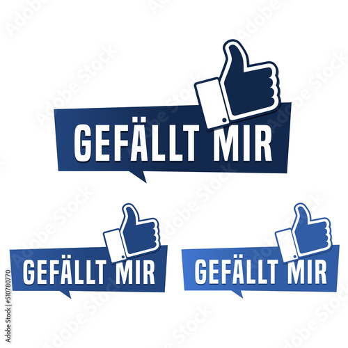 Gefällt mir Button - Thumb Up Button.