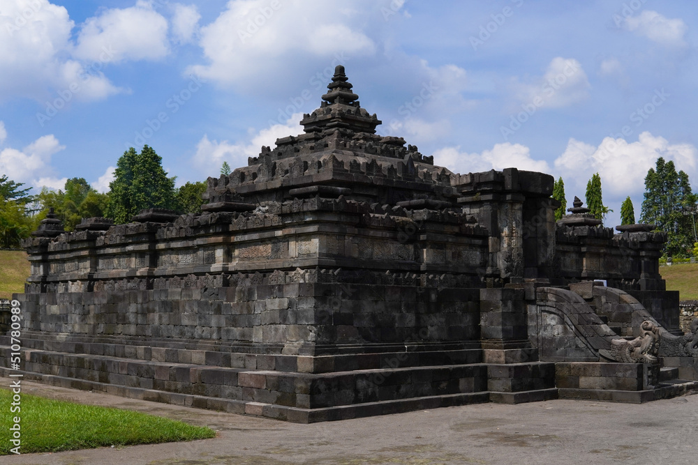 Sambisari temple with blue sky background Sambisari temple with blue sky background