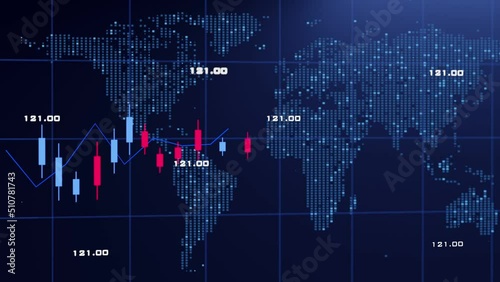 futuristic abstract graphic stocks research background. 3D render cyberspace internet smart world digital technology, finance business and stock market trading and news presentation background concept