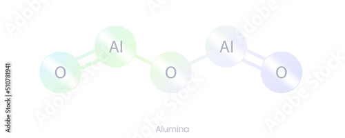 Alumina structure icon with gradient. Vector illustration isolated on white background.