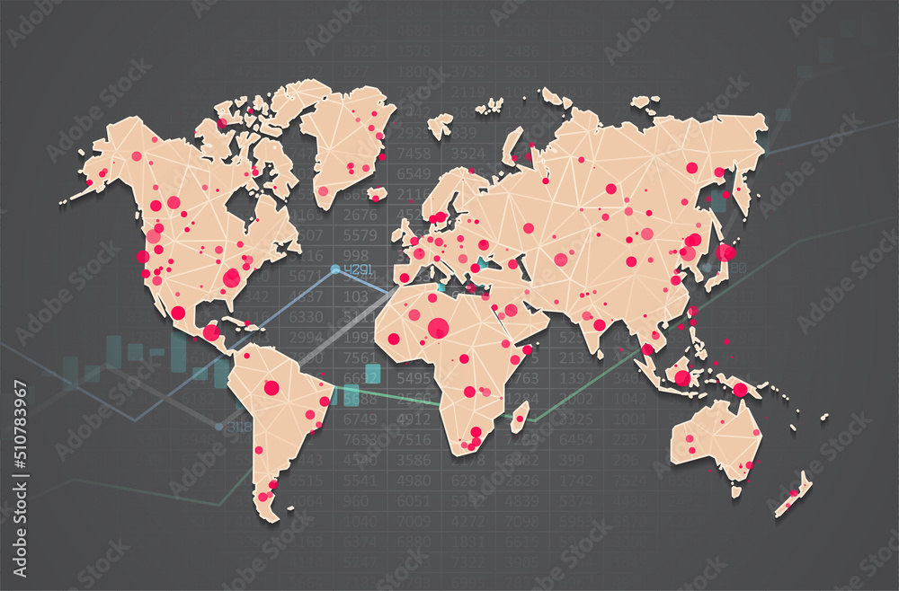 World map with infographic World map with infographic