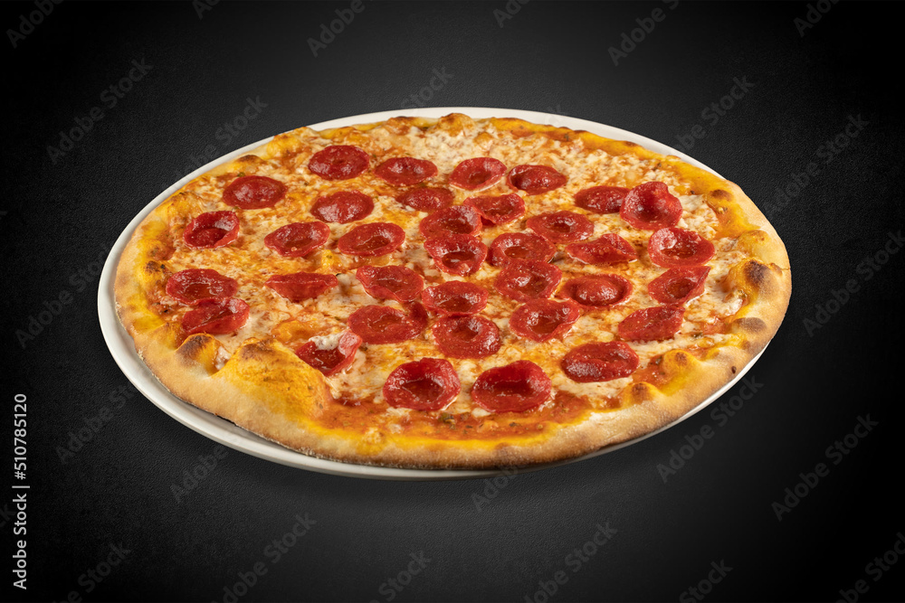 pizza with salami