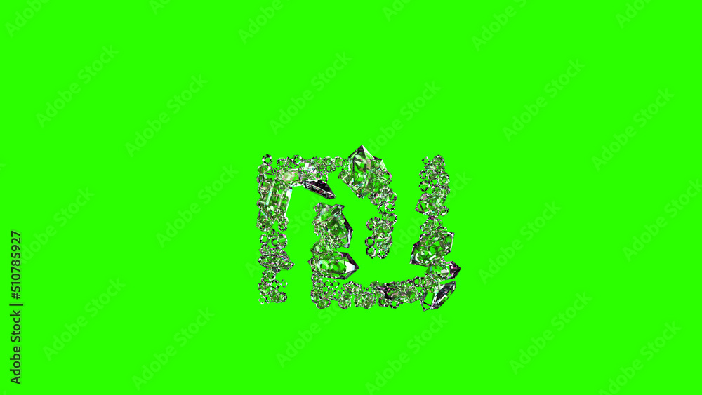 lighting finest diamonds shekel sign on chroma key screen, isolated - object 3D rendering lighting finest diamonds shekel sign on chroma key screen, isolated - object 3D rendering