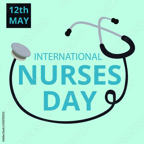 Vector illustration design12 May. Happy International Nurses Day background. photo