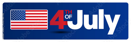 July 4th Independence Day celebration banners, posters