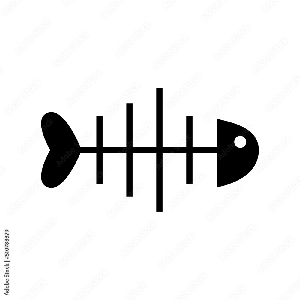 fishbone icon or logo isolated sign symbol vector illustration - high quality black style vector icons
