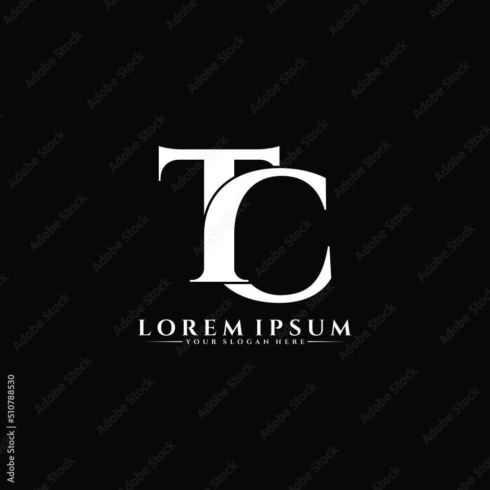 Letter TC luxury logo design vector Letter TC luxury logo design vector