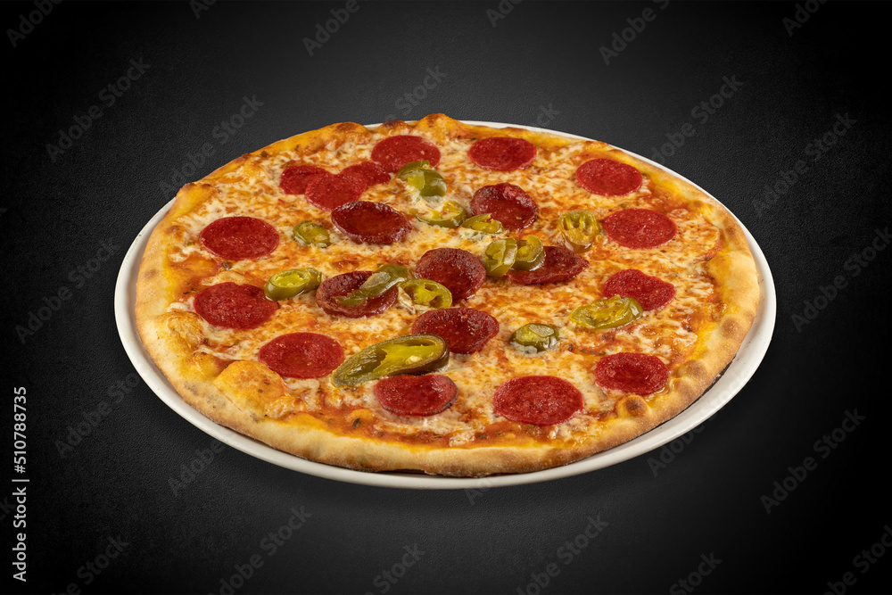 pizza isolated on white background