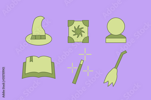 Hogwarts design vector flat illustration
