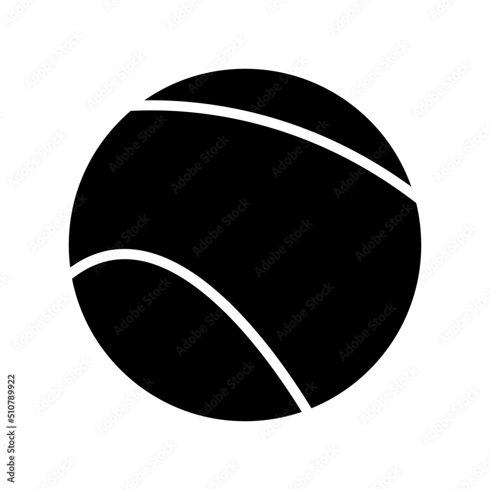 tennis ball icon or logo isolated sign symbol vector illustration - high quality black style vector icons
