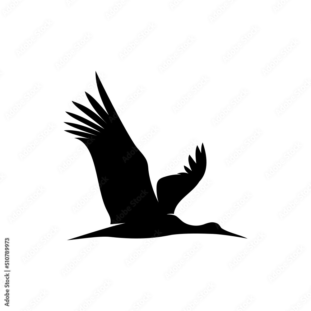 Fototapeta premium flying stork logo