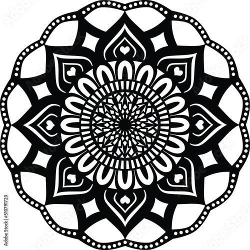 Mandala design. You can change the color and size of the design. Will fit well as a design on a shirt or in your shadow box. You can also use laser cutters like Cricut, Glowforge