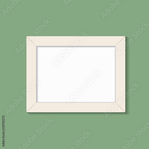 photo frame on a green background. vector illustration