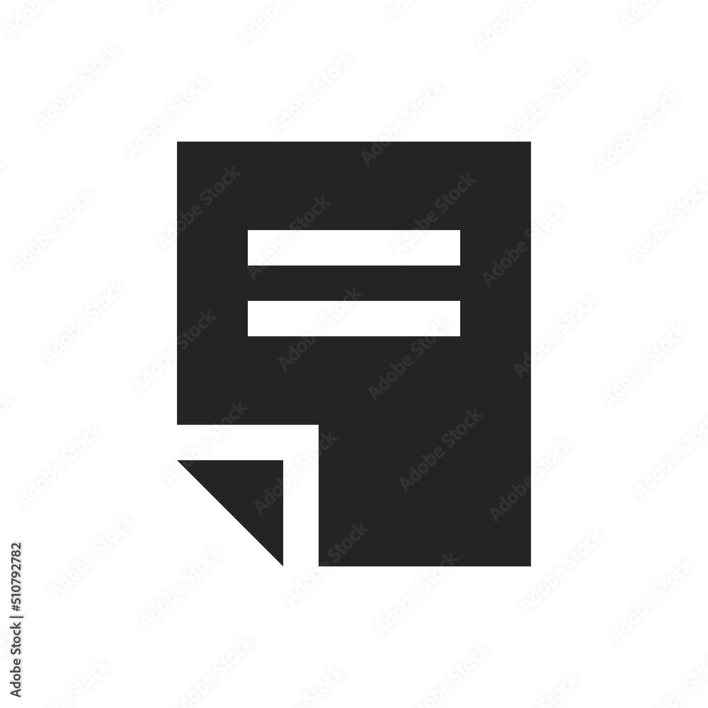 Text document solid icon. Blank glyph vector symbol. Text document solid icon. Blank glyph vector symbol.