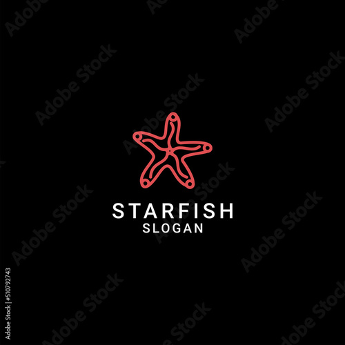 Star Fish logo design icon template