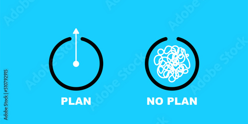 Conceptual illustration of existing plan and no plan