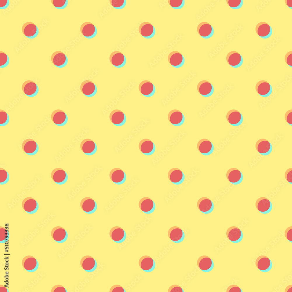Vector seamless polka dots pattern, misprint. Simple design for wrapping paper, wallpaper, textile, stationery. Vector seamless polka dots pattern, misprint. Simple design for wrapping paper, wallpaper, textile, stationery.