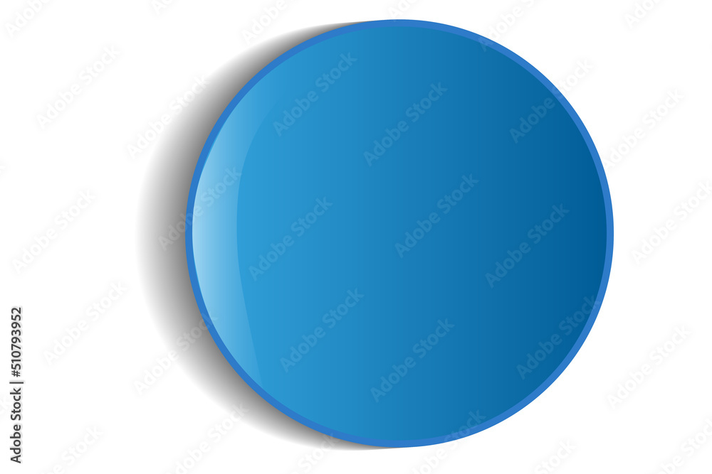 a blue plate on a white background. vector illustration