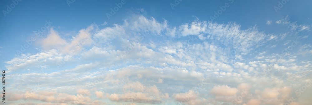 Blue sky background with tiny clouds, panorama Blue sky background with tiny clouds, panorama