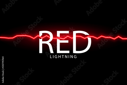 Red Lightning Background