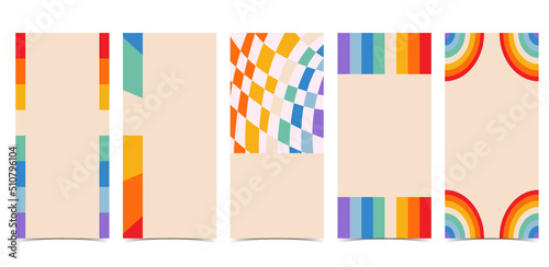 Retro 70s and 80s teenager background design in pop and groovy style