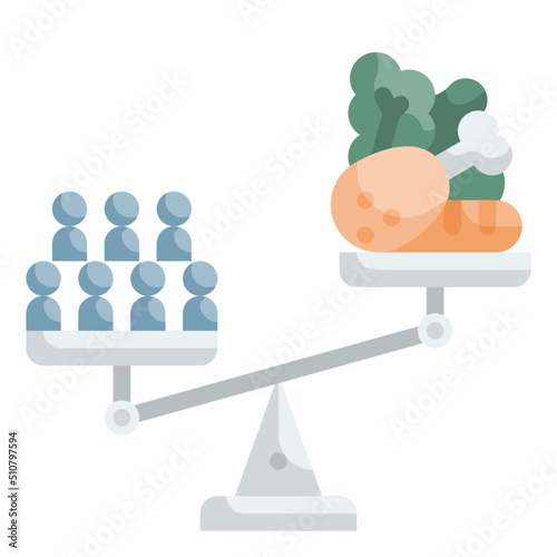 inequality flat icon