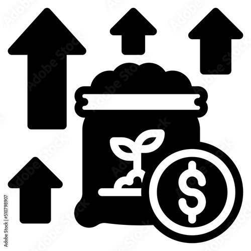 fertilizer glyph icon