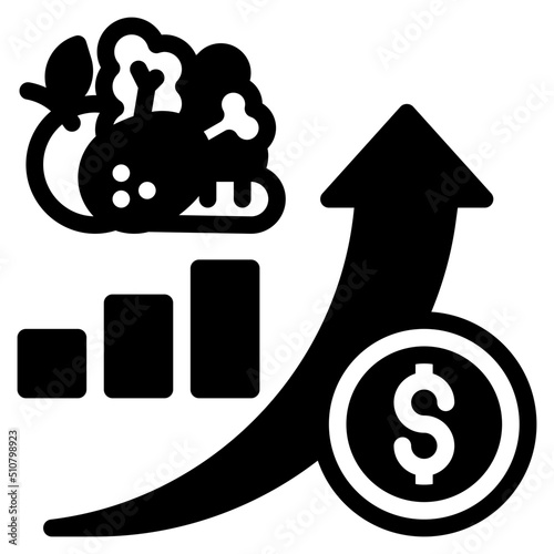 inflation glyph icon