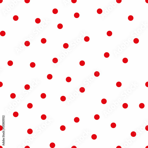 Seamless abstract pattern with circles and dots of red color. Kaleidoscope background. Decorative wallpaper, good for printing. Vector illustration.