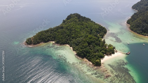 Aerial View of The Manukan, Mamutik and Sapi Islands of Kota Kinabalu, Sabah Malaysia photo