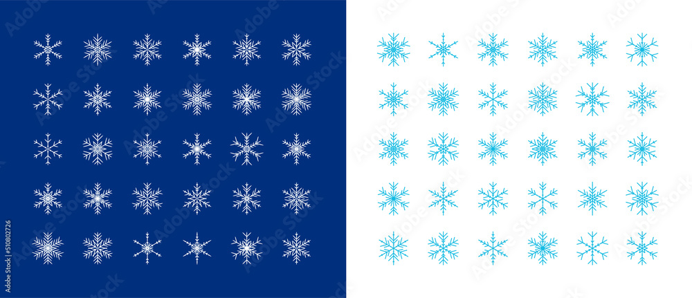 Big Set of Snowflakes Winter Christmas Xmas Design Elements. Big Set of Snowflakes Winter Christmas Xmas Design Elements.