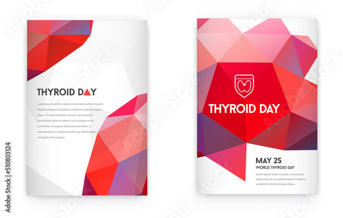 World Thyroid Day Set. Thyroid Solidarity Day. Vector Illustration.
