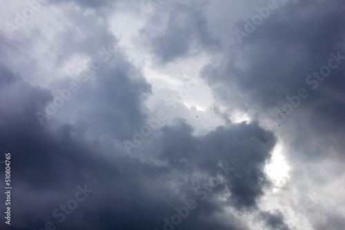 Storm clouds gathering in the sky for the thunderstorm