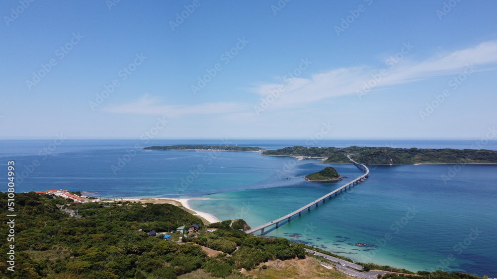 【角島大橋】角島の自然と山口県下関市豊北町大字神田　ドローン空撮