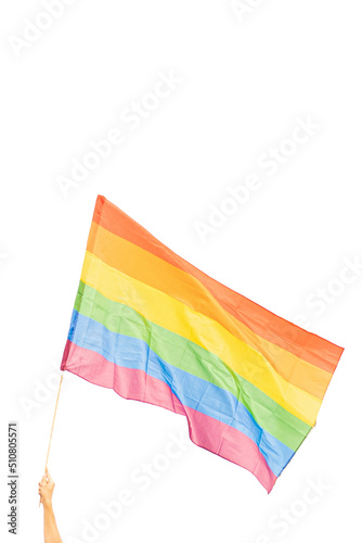 rainbow flag isolated on white