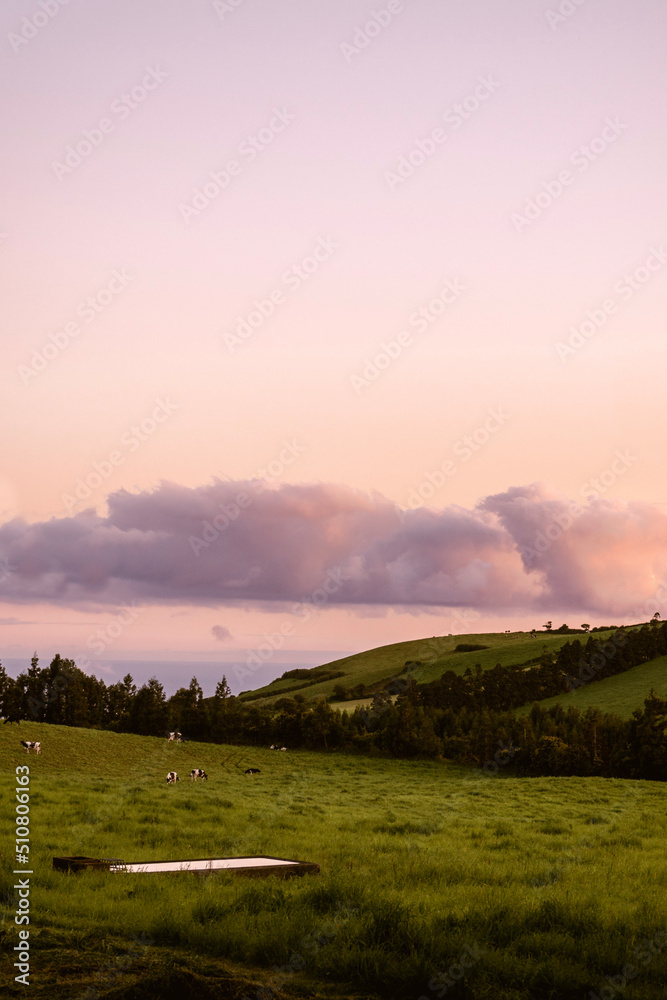 sunset in the mountains - Azores