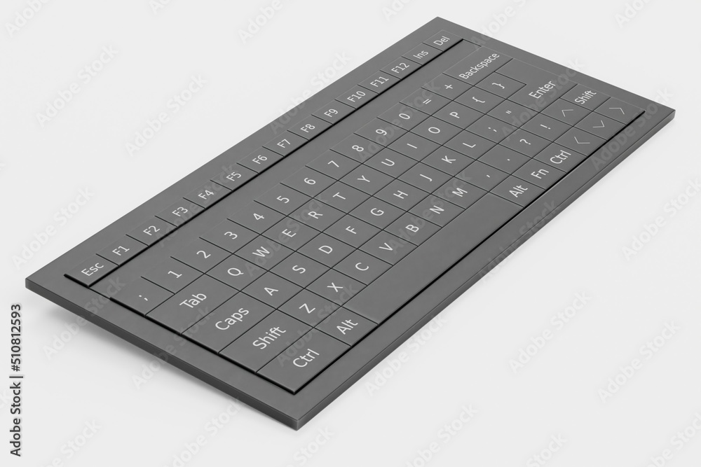 Realistic 3D Render of PC Keyboard Realistic 3D Render of PC Keyboard