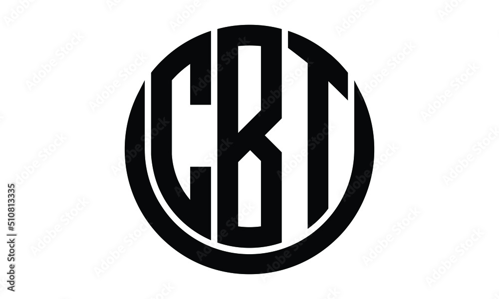 CBT three letter shield in circle logo design vector template. letter ...