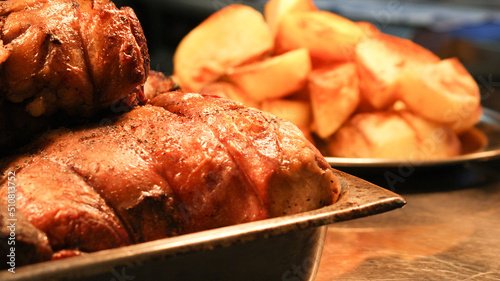 Roast Pork & potatoes on passe