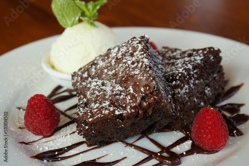 Chocolate Brownie with Ice Cream