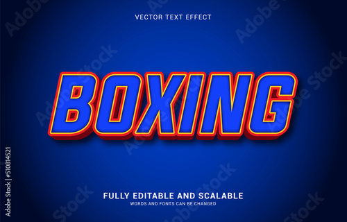 editable text effect, Boxing style
