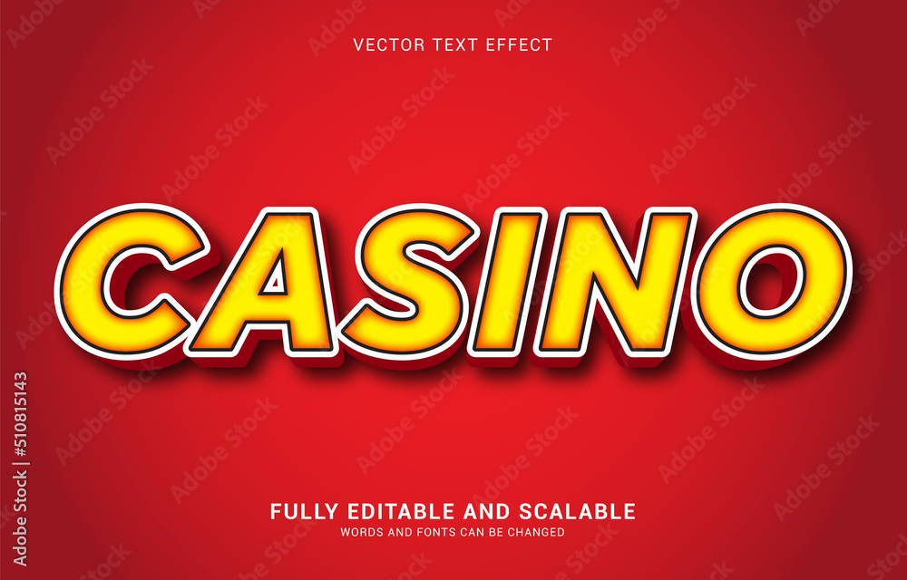 editable text effect, Casino style editable text effect, Casino style