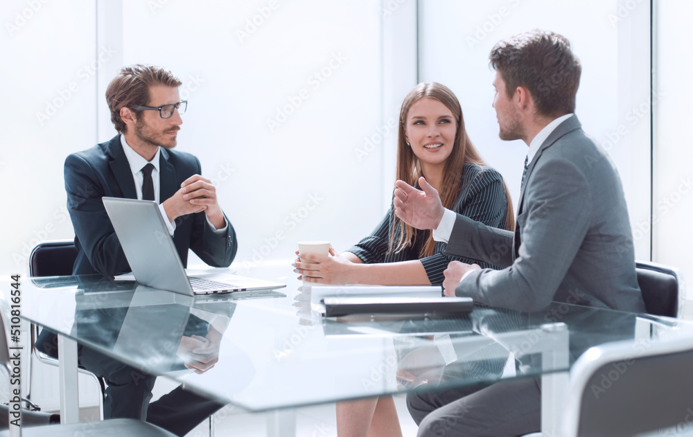 business partners discussing a new joint project business partners discussing a new joint project