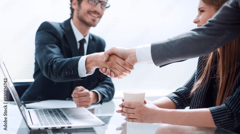 Fototapeta premium business people shaking hands during a business meeting