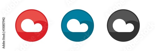 Cloud icon set. Vector.
