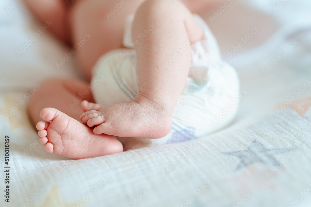 Cute little feet of a newborn baby Cute little feet of a newborn baby