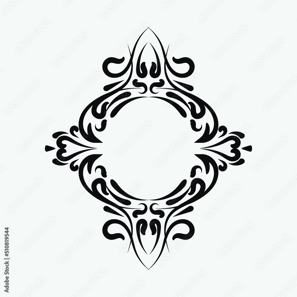 Fototapeta premium vintage frame. vintage ornament. tarditional frame isolated on white background