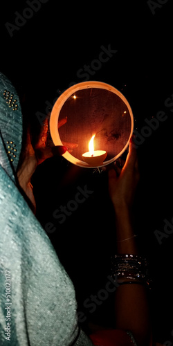 Indian traditional fast worshiping. photo